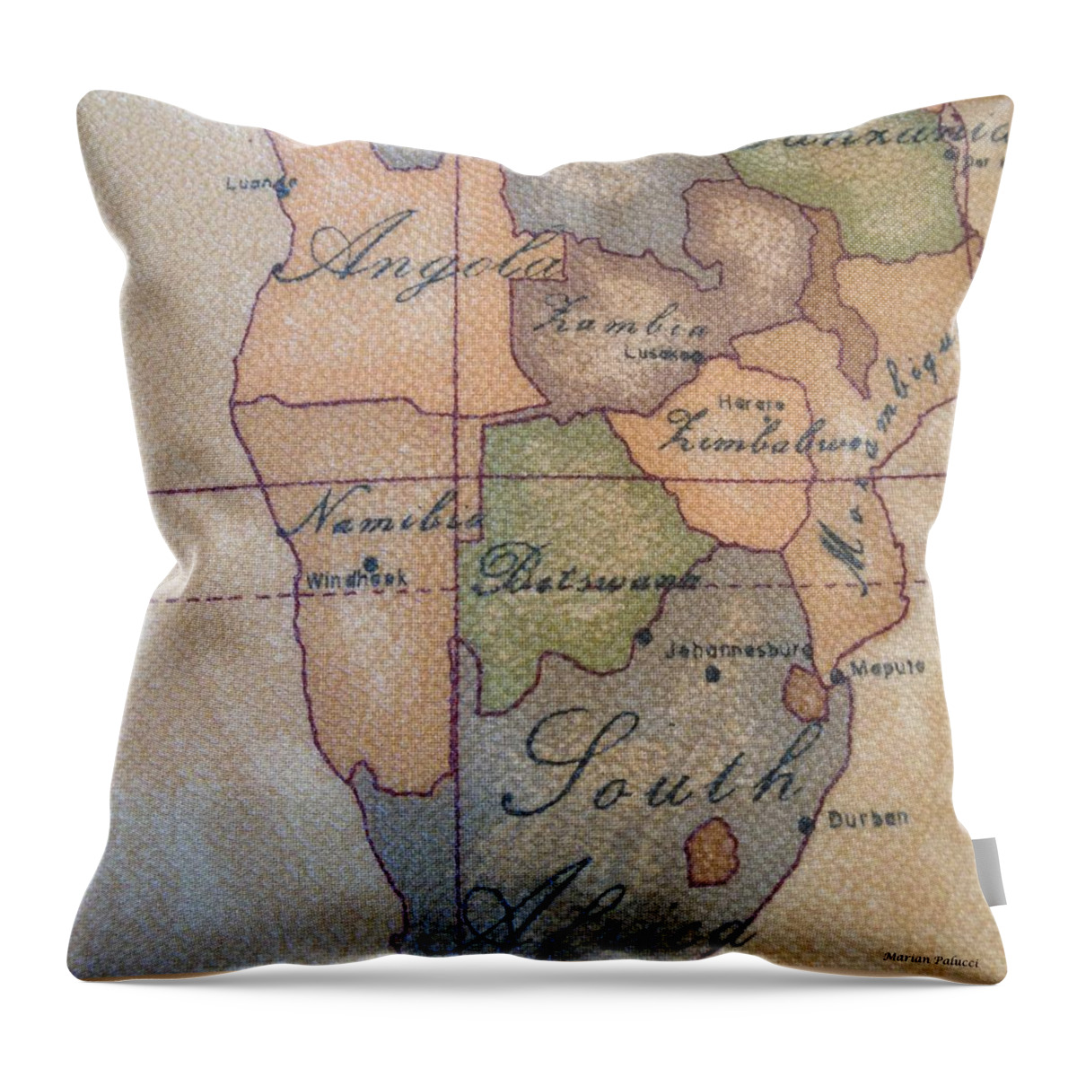 Africa Throw Pillow featuring the photograph Africa by Marian Lonzetta
