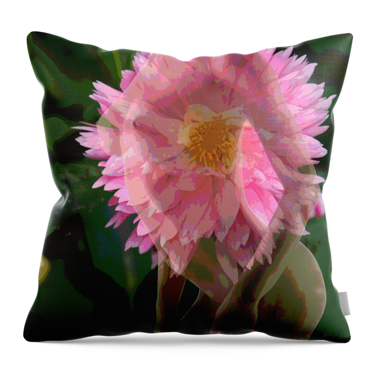 Flower Throw Pillow featuring the digital art African American Flower by Jack Ader