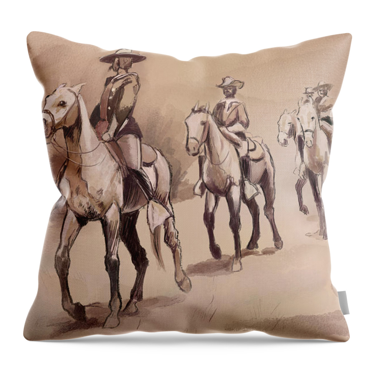 Copy Throw Pillow featuring the digital art After In The Desert by Kate Black