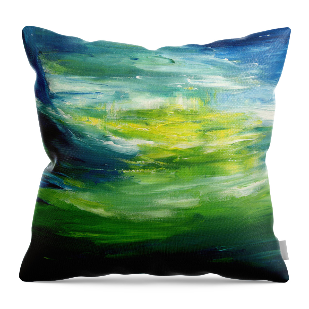 Woodland Throw Pillow featuring the painting Afterglow by Christine Cobden