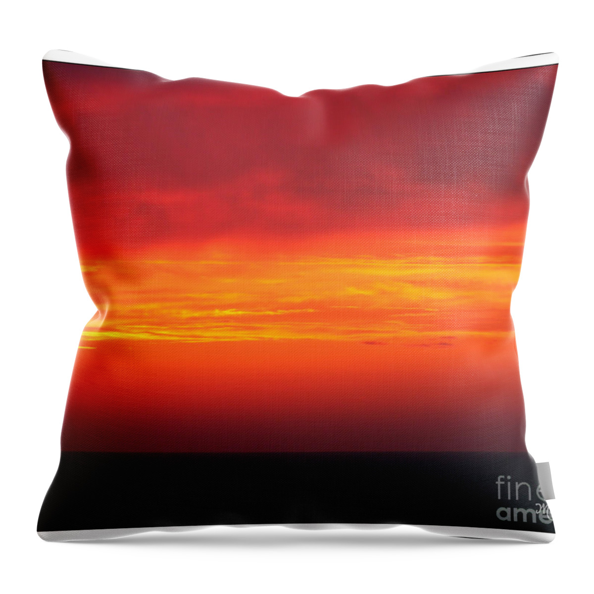Sunset Throw Pillow featuring the photograph Afterglow by Mariarosa Rockefeller