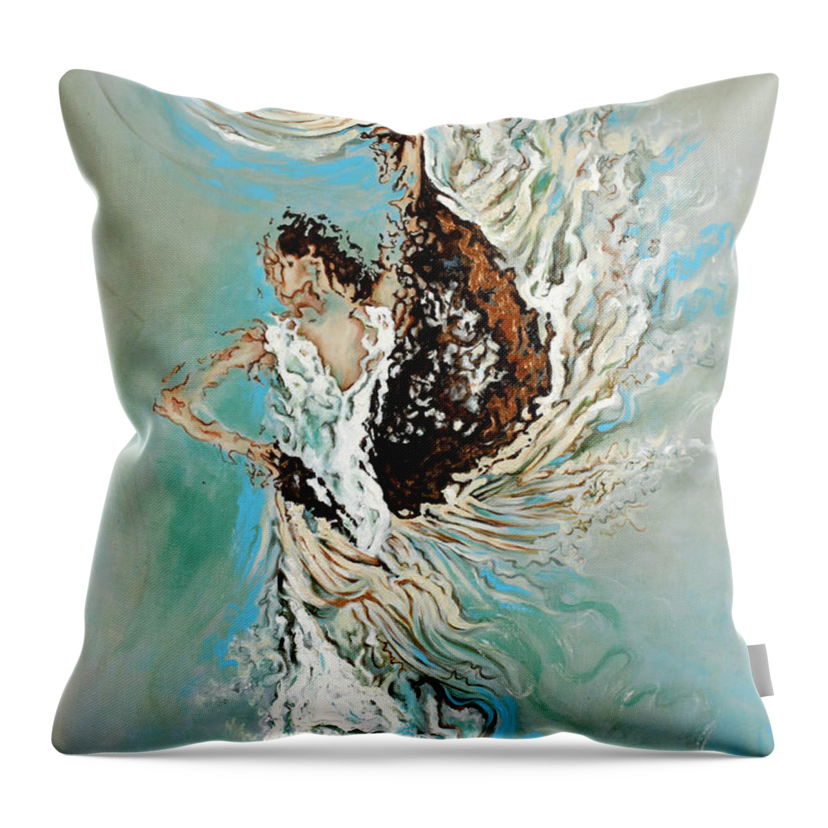 Flamenco Throw Pillow featuring the painting Air by Karina Llergo