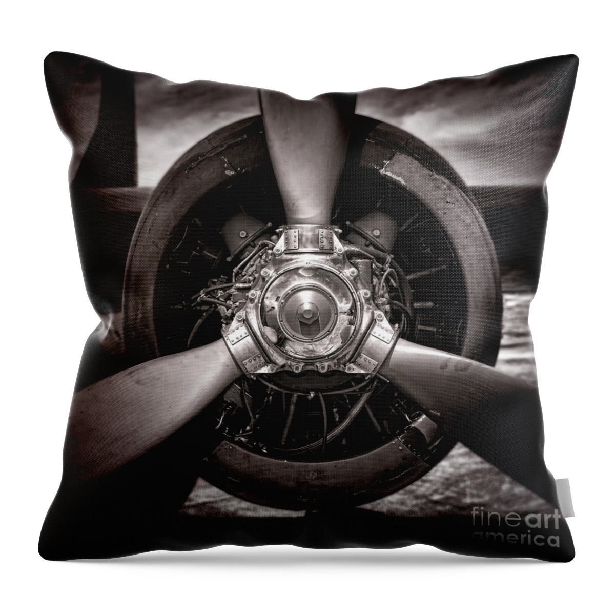 Propeller Throw Pillow featuring the photograph Air Power by Olivier Le Queinec