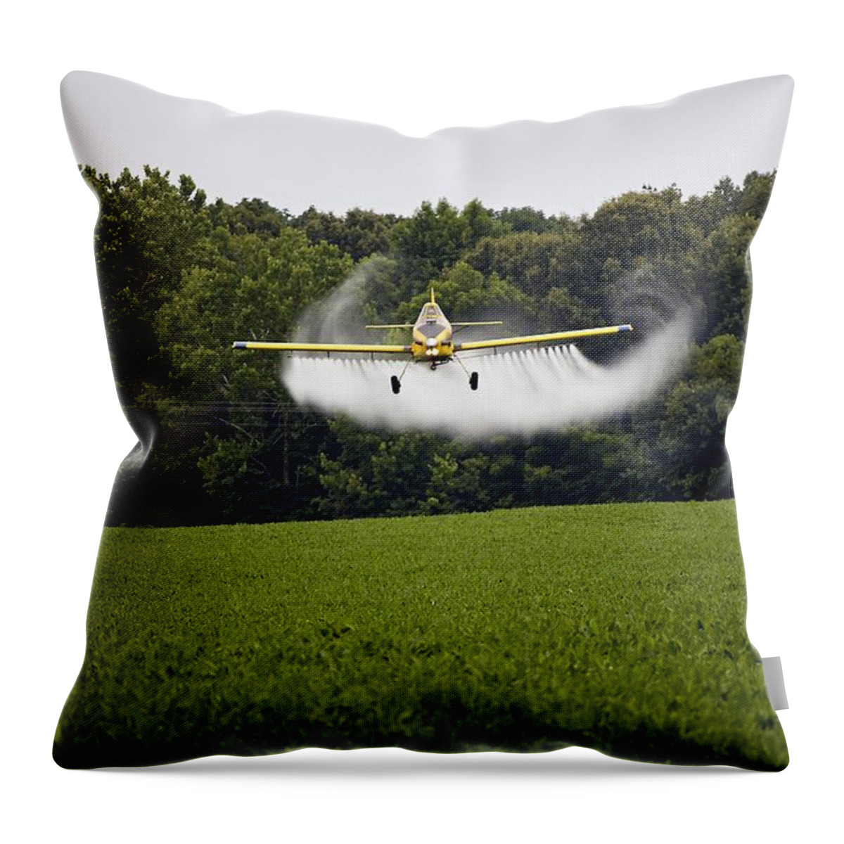 Ag Throw Pillow featuring the photograph Air Tractor by David Zarecor