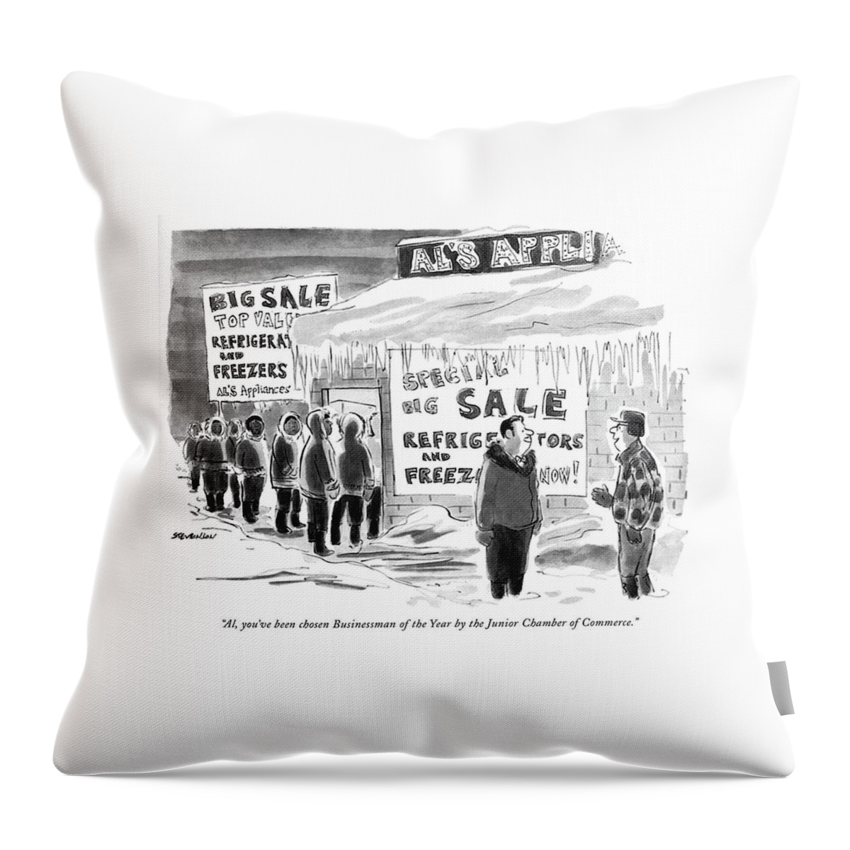 Al, You've Been Chosen Businessman Of The Year Throw Pillow