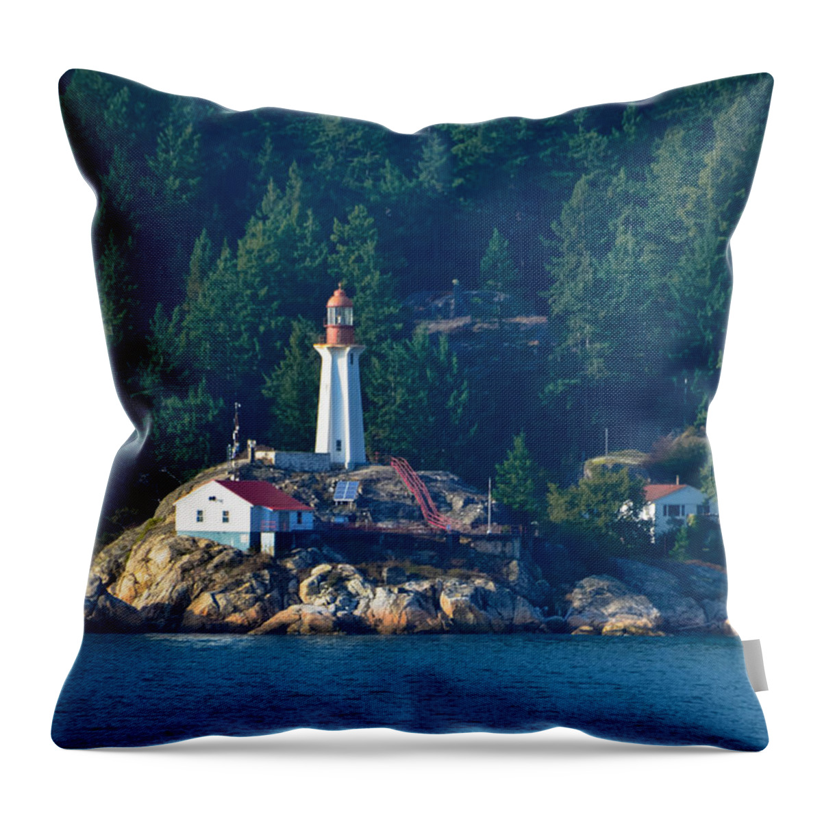 Photography Throw Pillow featuring the photograph Alaska Lighthouse by RobLew Photography