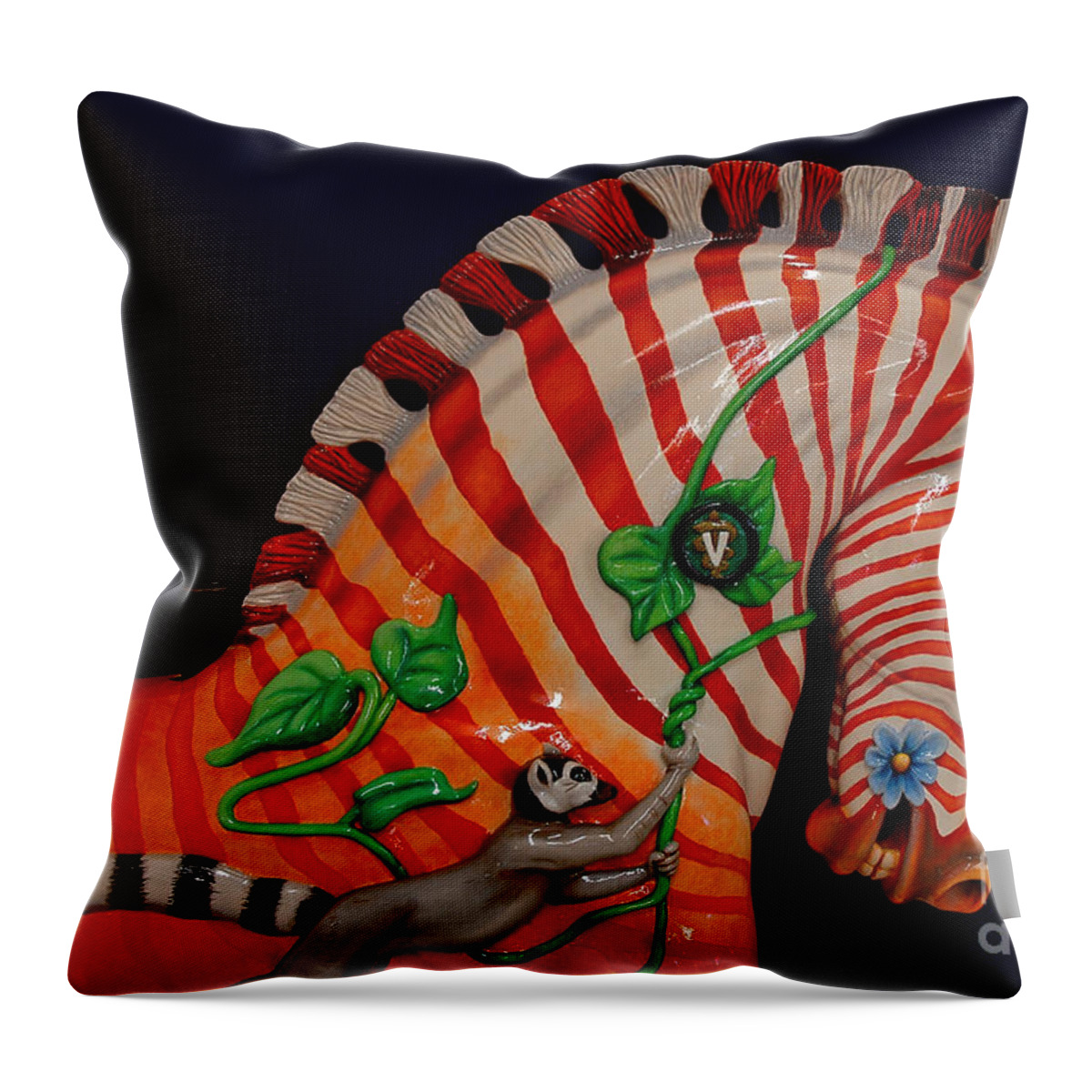 Pacific Throw Pillow featuring the photograph Albany Oregon Historic Carousel by Nick Boren