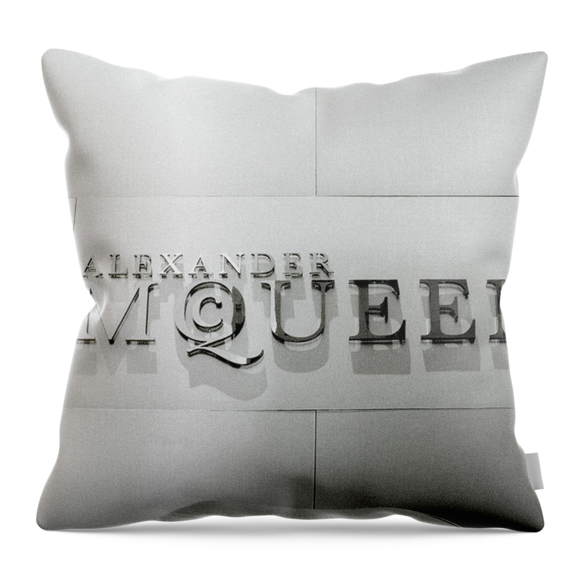 Alexander Mcqueen Throw Pillow featuring the photograph Alexander McQueen by Shaun Higson