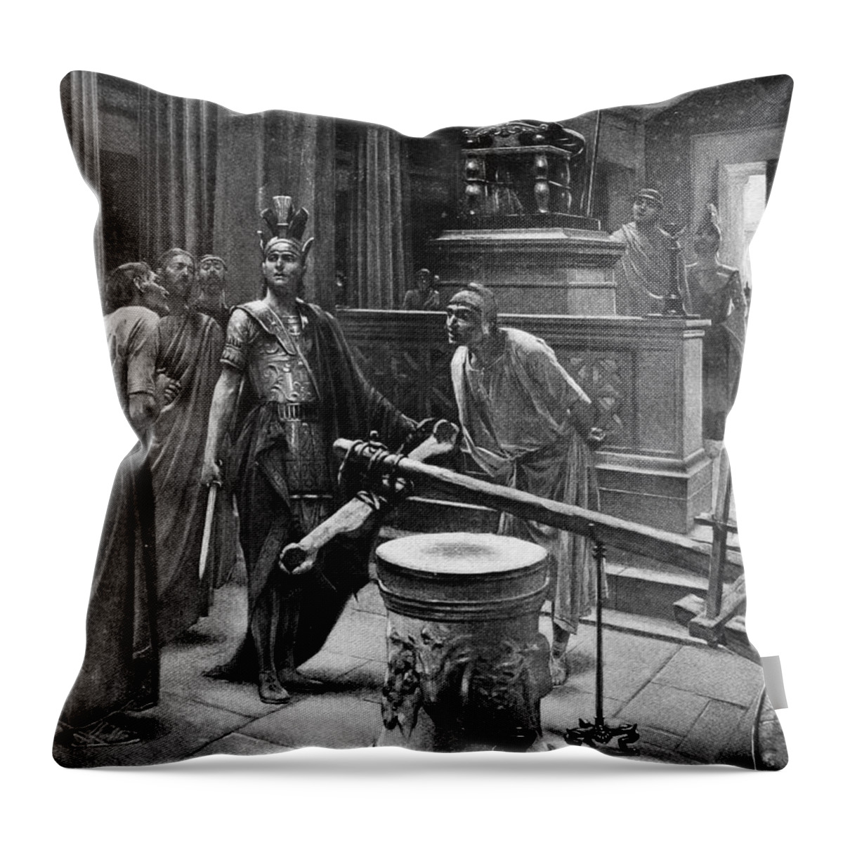 333 B.c Throw Pillow featuring the drawing Alexander The Great (356-323 B by Granger
