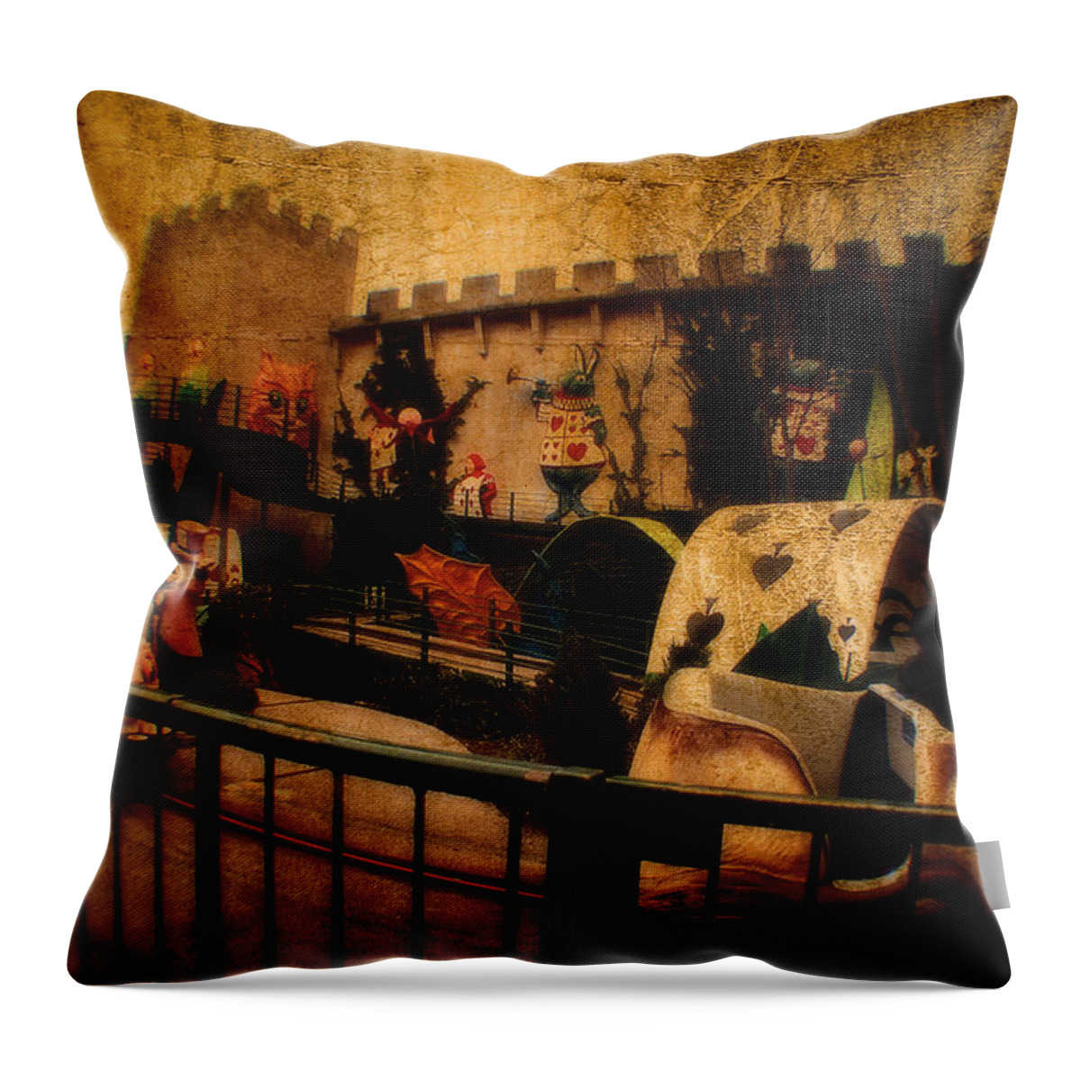 Disney Throw Pillow featuring the photograph Alice In Wonderland by Doc Braham