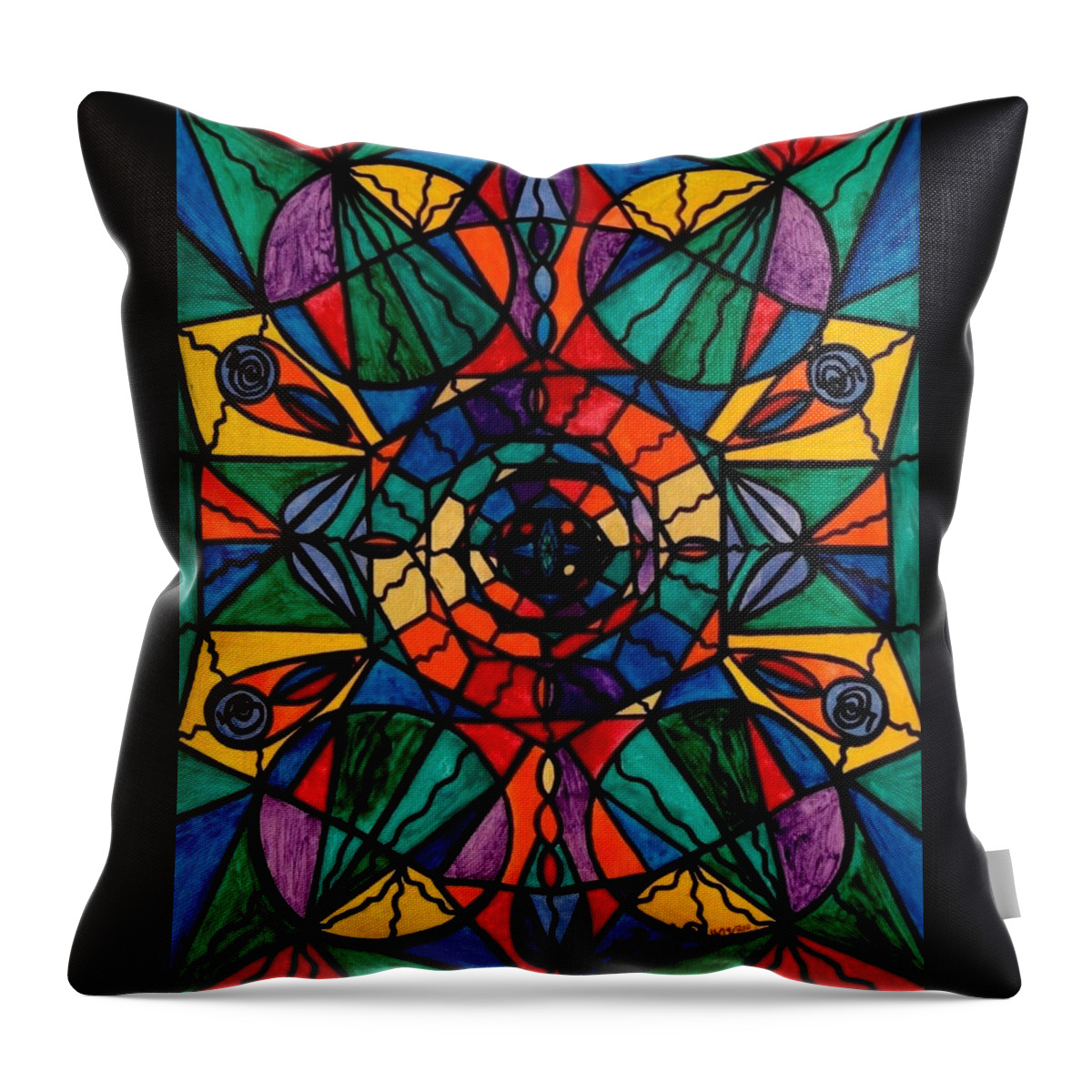 Alignment Throw Pillow featuring the painting Alignment by Teal Eye Print Store
