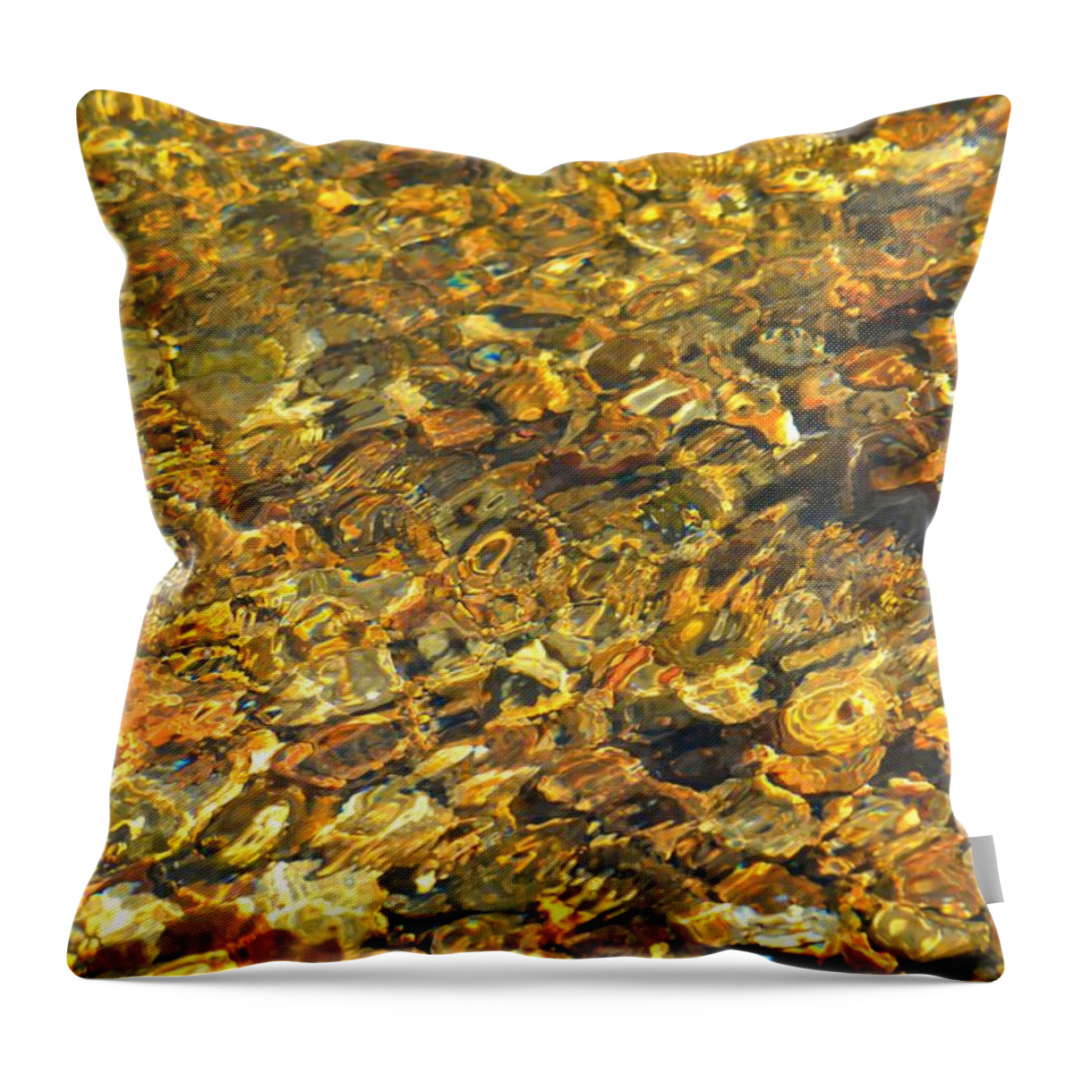 Abstract Throw Pillow featuring the photograph All That Glitters by Deena Stoddard