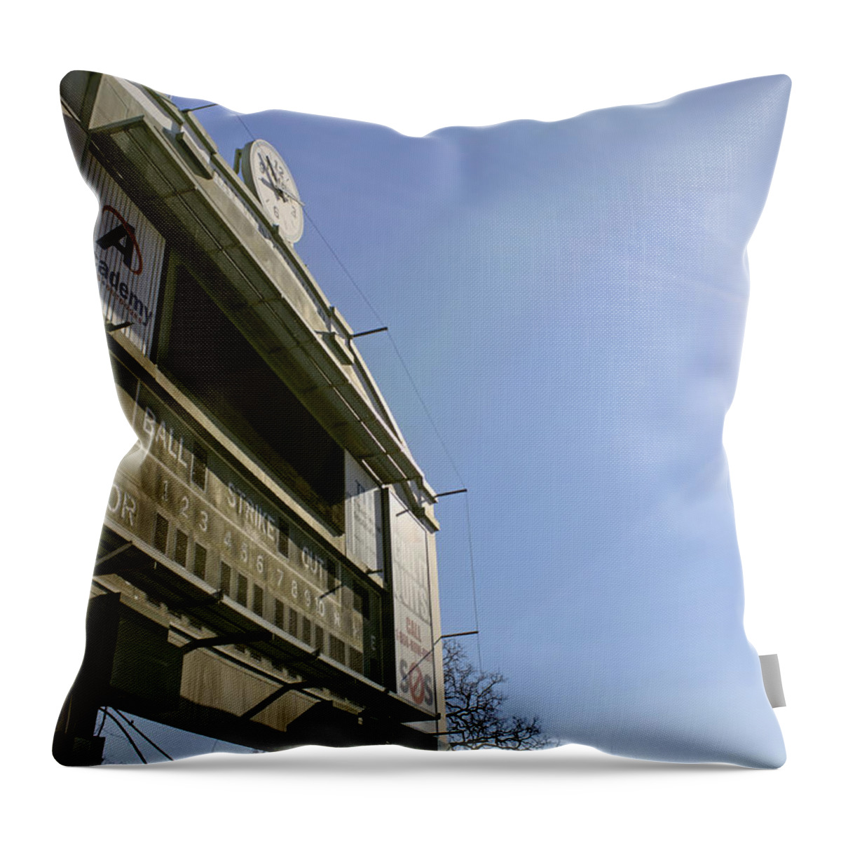Baseball Throw Pillow featuring the photograph All That Remains of Ray Winder Field by Jason Politte