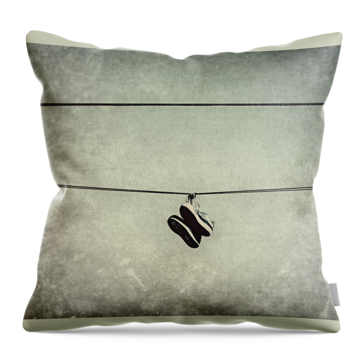 Shoes Throw Pillow featuring the photograph All Tied Up by Melanie Lankford Photography