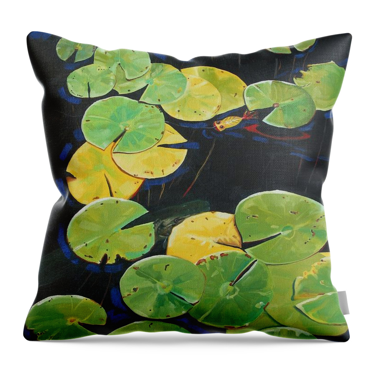 Floral Throw Pillow featuring the painting Alluring by Phil Chadwick