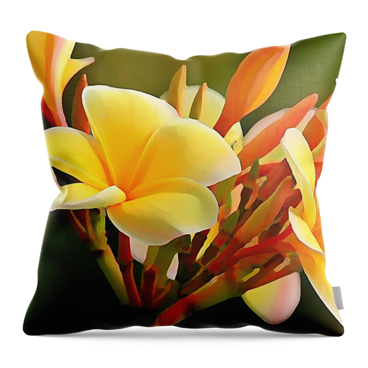 Plumeria Throw Pillow featuring the photograph Aloha by Jean Connor
