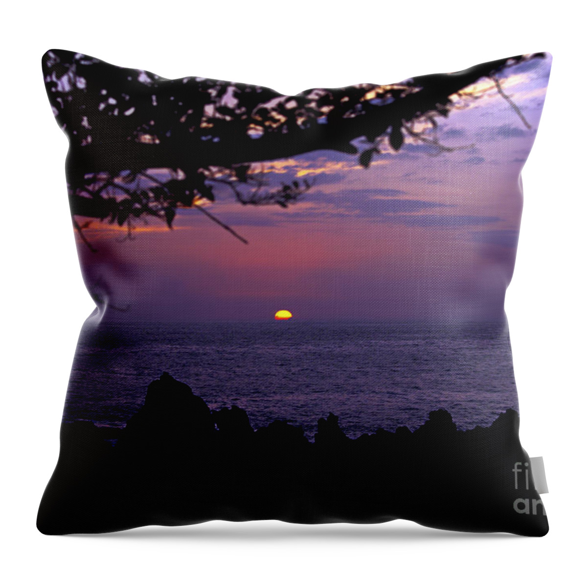 Sunset Photography Throw Pillow featuring the photograph Aloha V by Patricia Griffin Brett