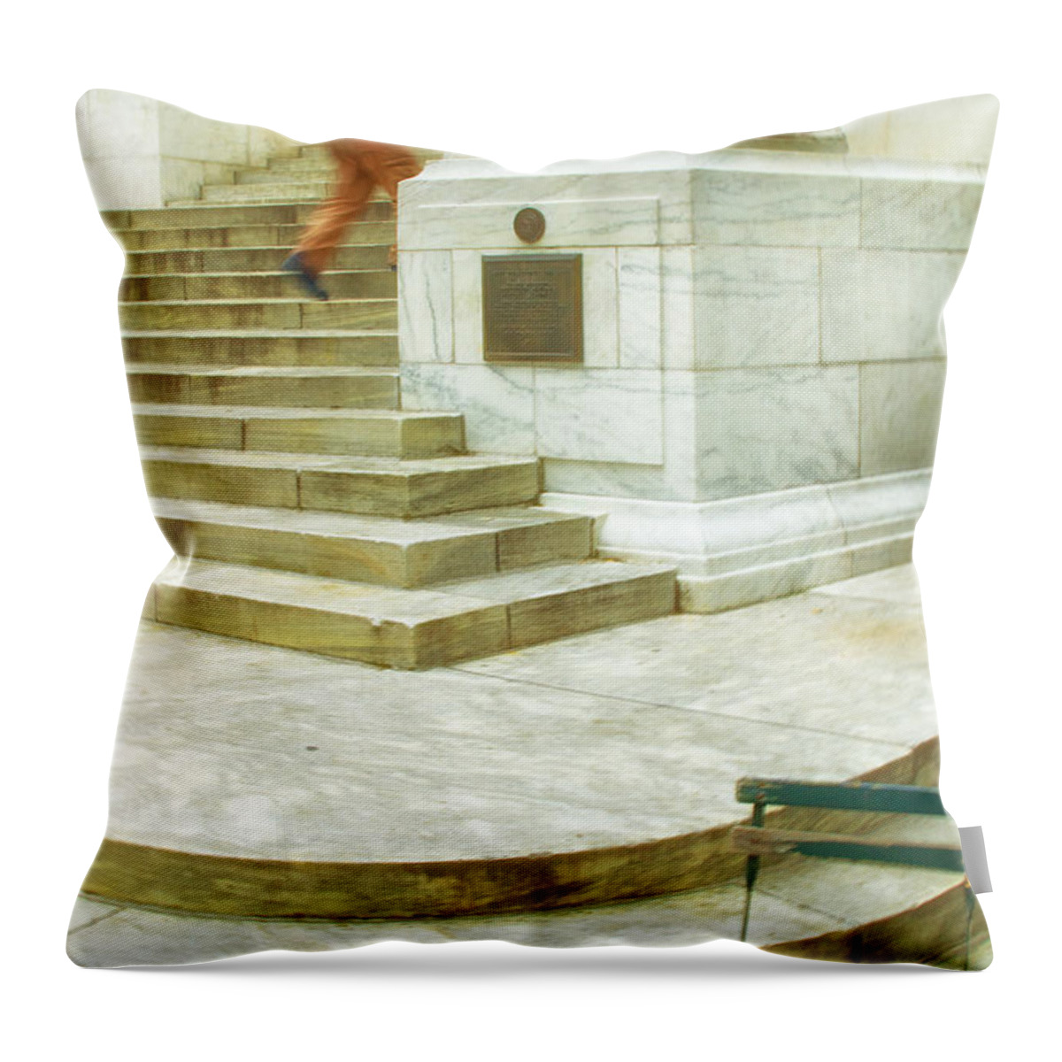 Nyc Throw Pillow featuring the photograph Alone by Karol Livote