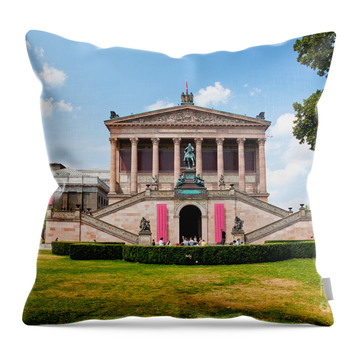 Berlin Throw Pillow featuring the photograph Altes Museum by Michal Bednarek