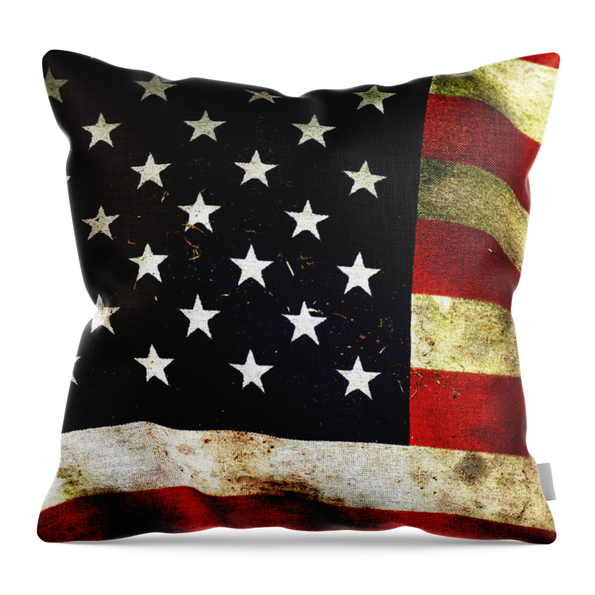 Flag Throw Pillow featuring the photograph Always Proud by Karol Livote