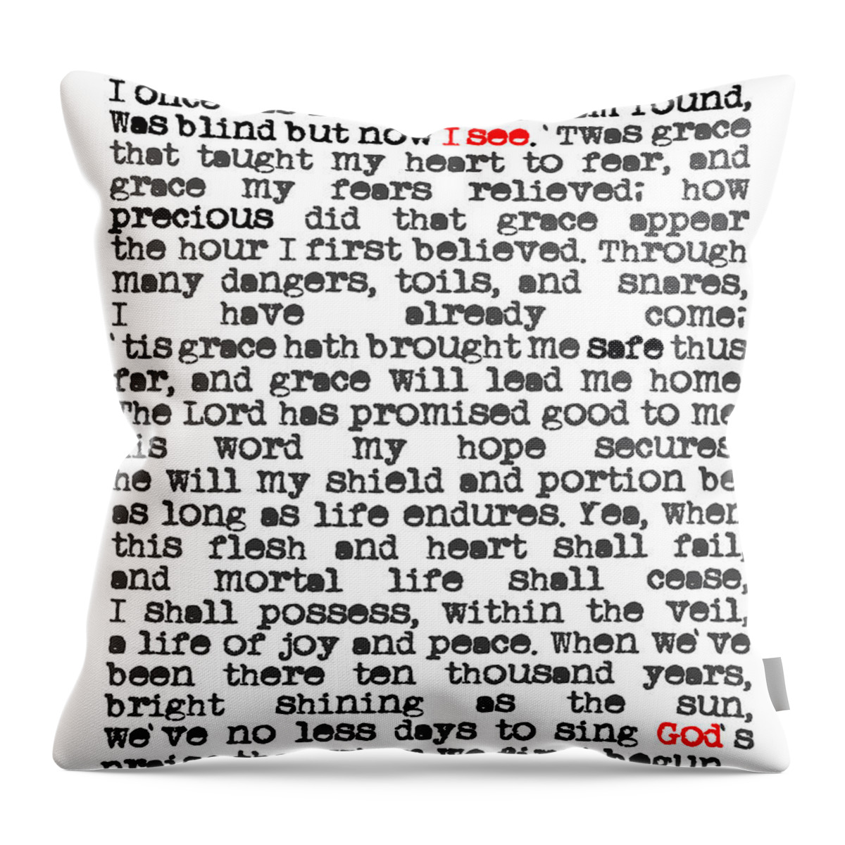Amazing Grace Throw Pillow featuring the painting Amazing Grace Poster by Nik Helbig