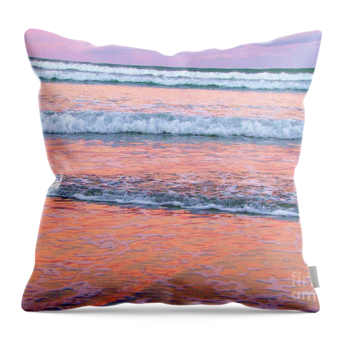 Sunset Throw Pillow featuring the photograph Amazing Pink Sunset by Michele Penner