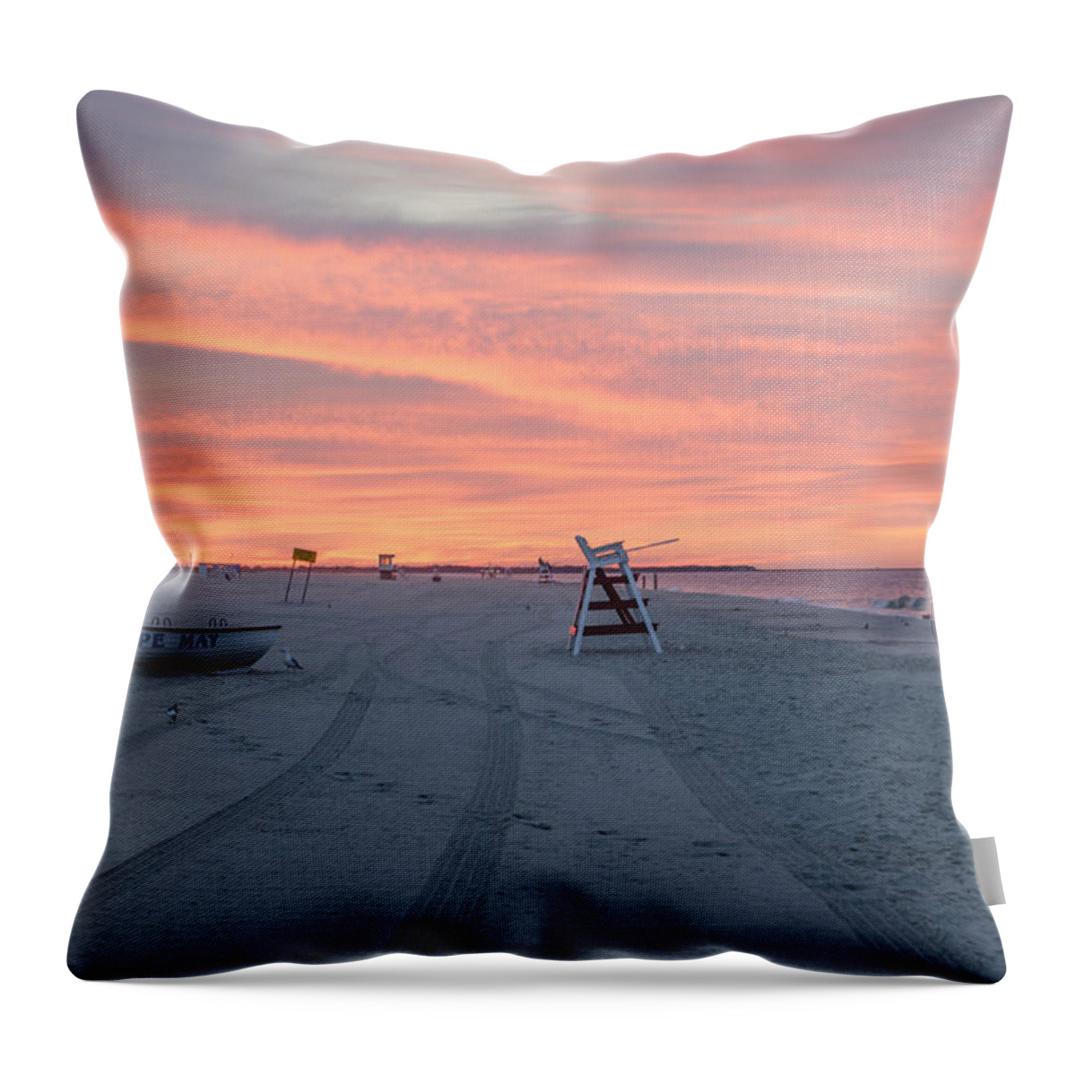 Amazing Throw Pillow featuring the photograph Amazing Sky in Cape May by Bill Cannon
