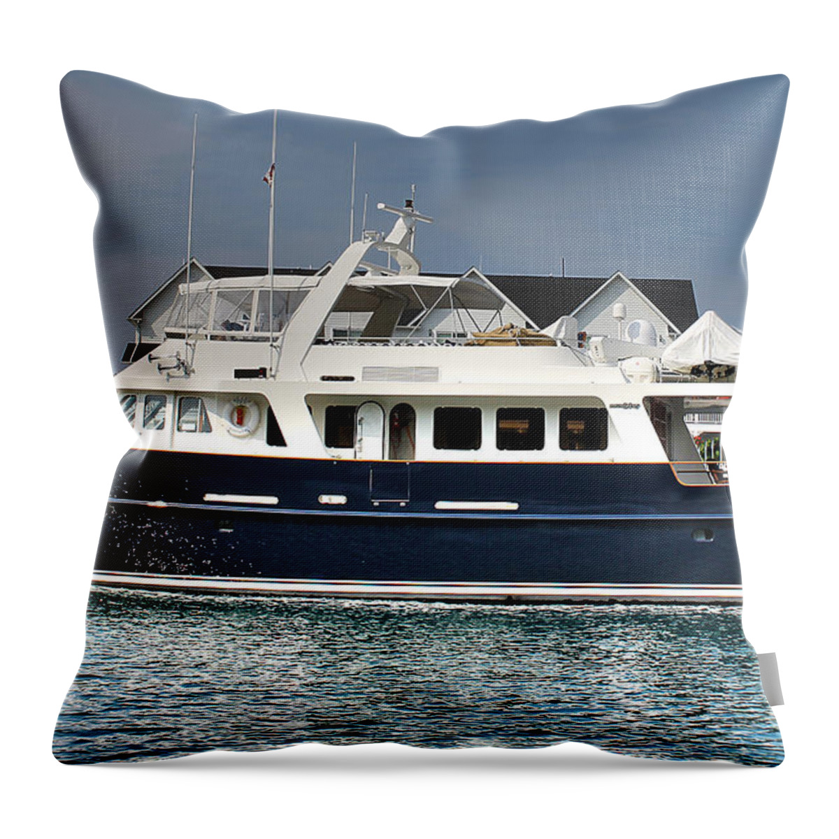 American Throw Pillow featuring the photograph American Leisure Cruise by Nina Silver