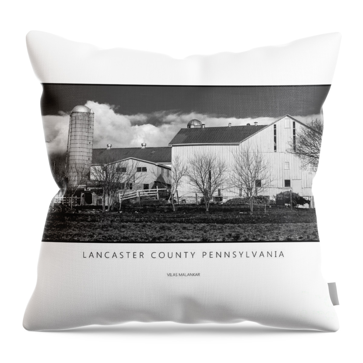 Amish Throw Pillow featuring the photograph Amish Barn by Vilas Malankar