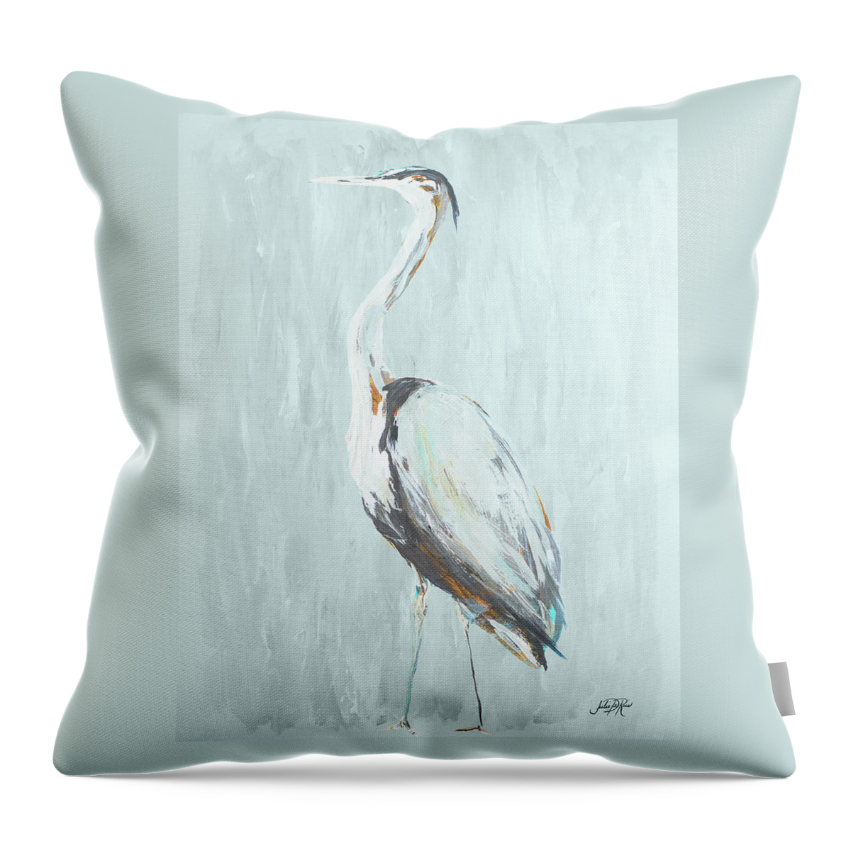 Among Throw Pillow featuring the painting Among The Blue I by South Social D