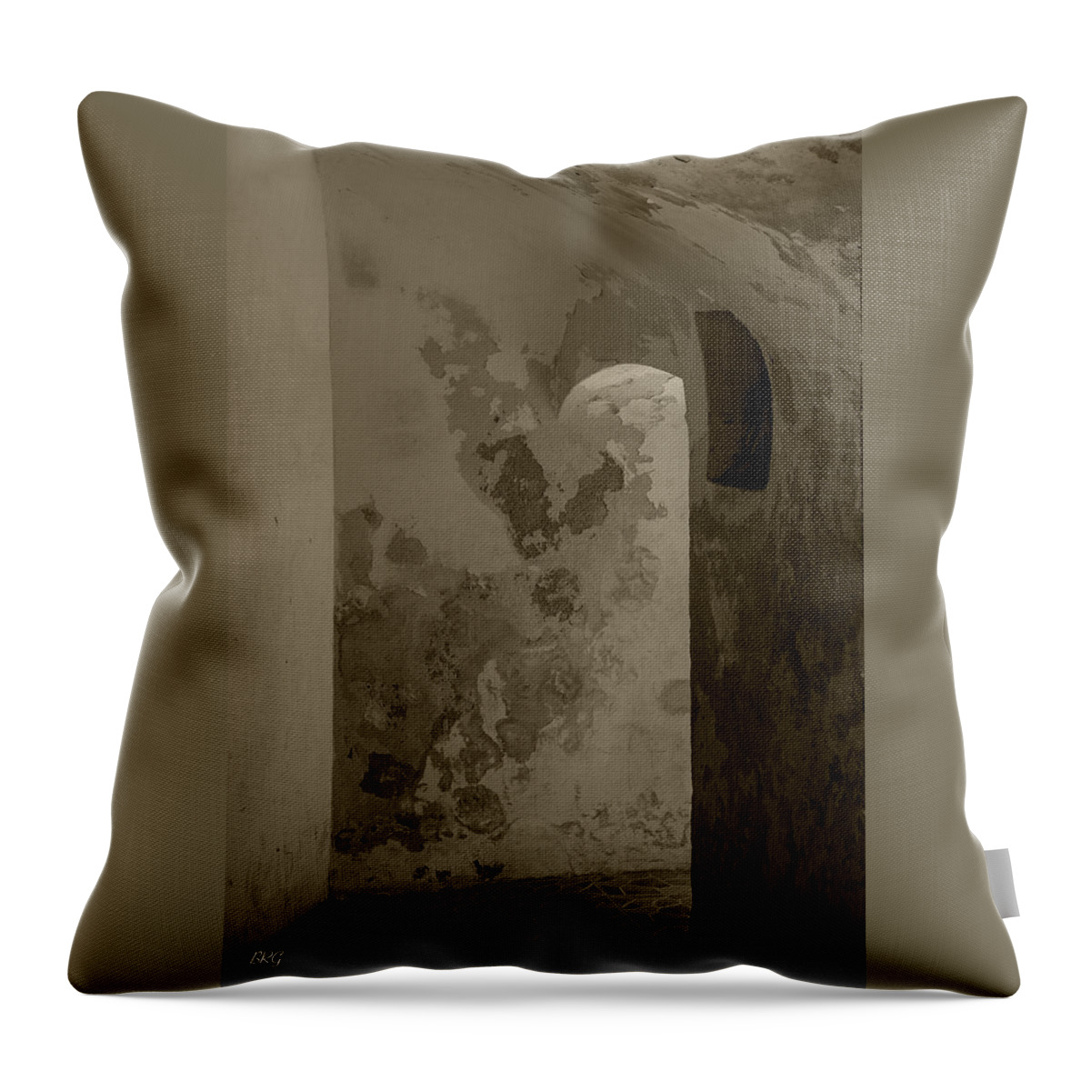 Vintage Throw Pillow featuring the photograph Ancient City Architecture No 2 by Ben and Raisa Gertsberg
