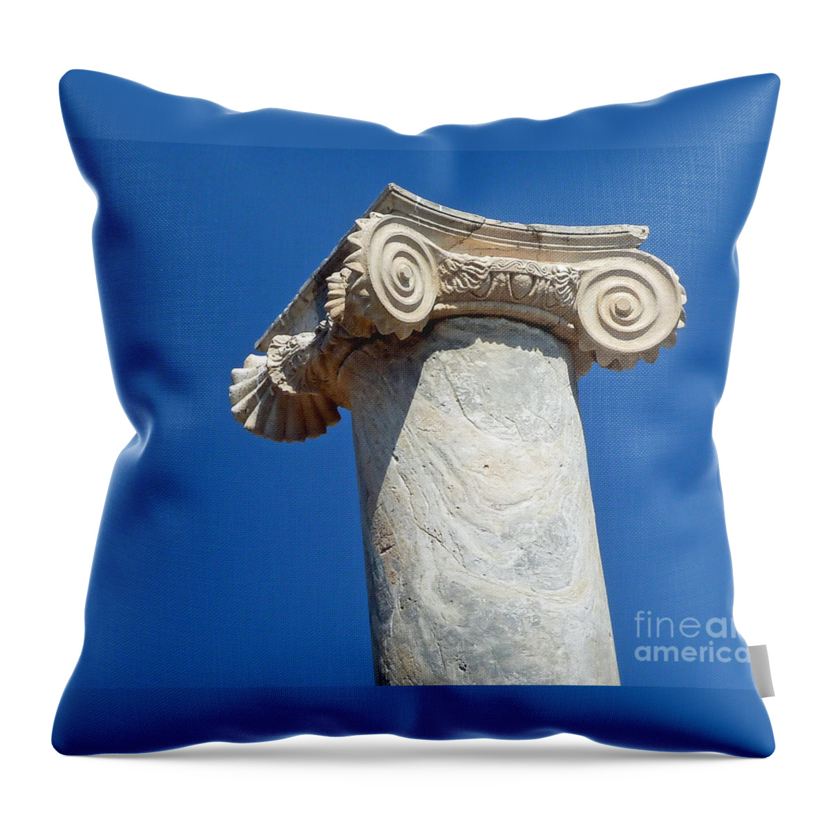 Delos Throw Pillow featuring the photograph Ancient Delos Greece by Cheryl Del Toro