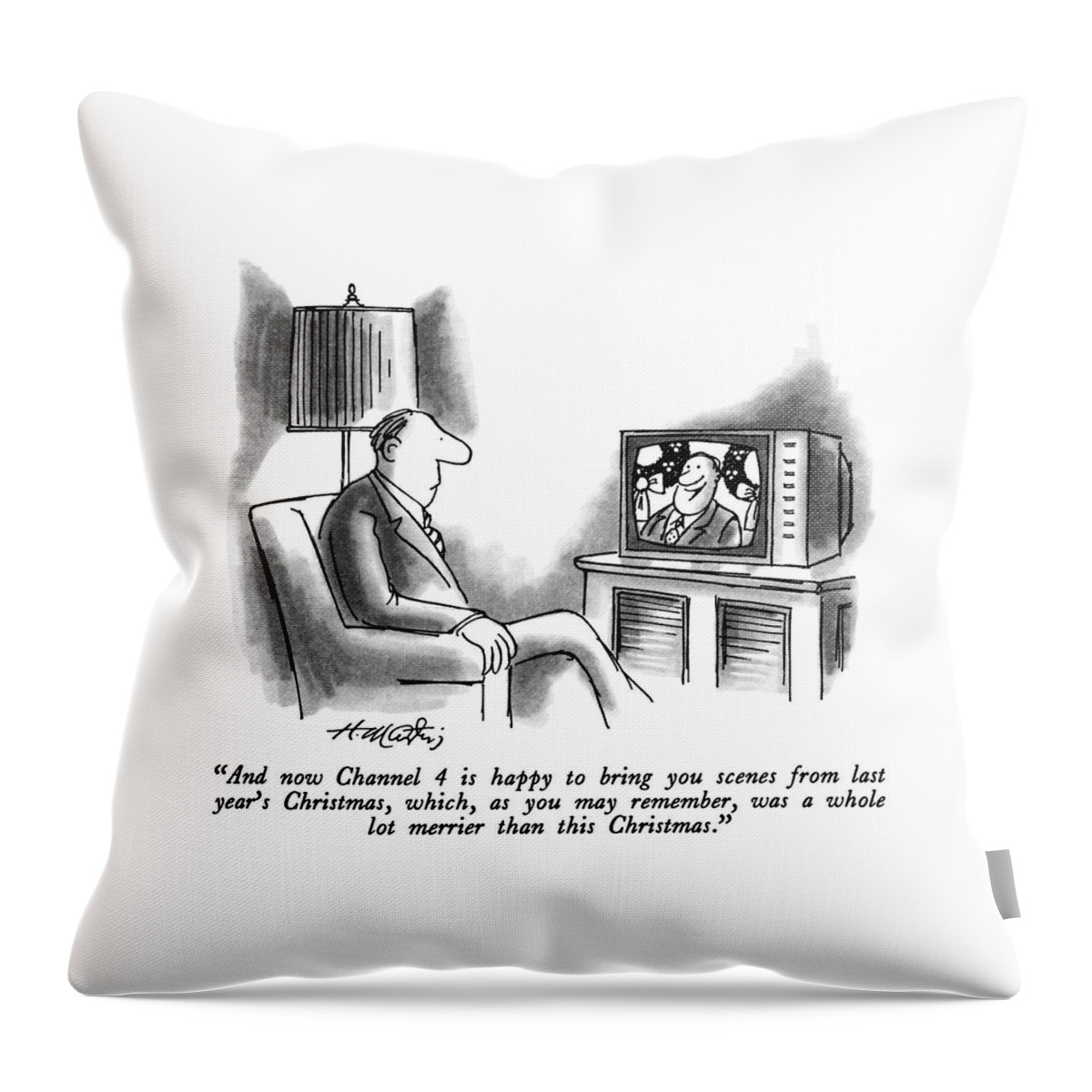 And Now Channel 4 Is Happy To Bring You Scenes Throw Pillow