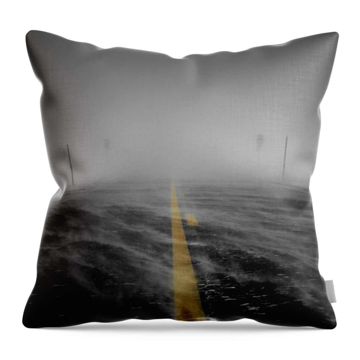 Snow Throw Pillow featuring the photograph And Then It Got Dark by Mark Ross
