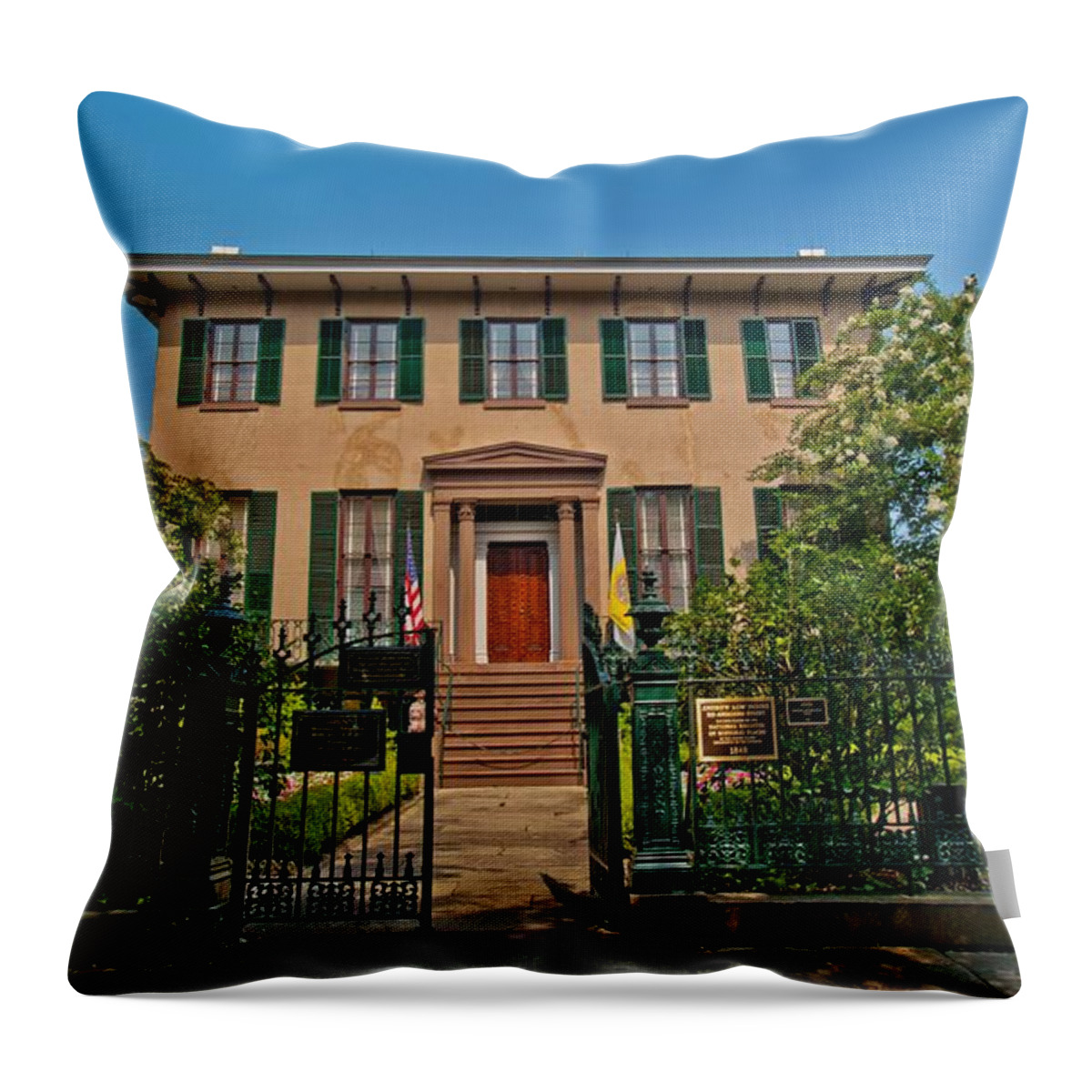 The Andrew Lowe House Throw Pillow featuring the photograph Andrew Lowe House by Southern Photo