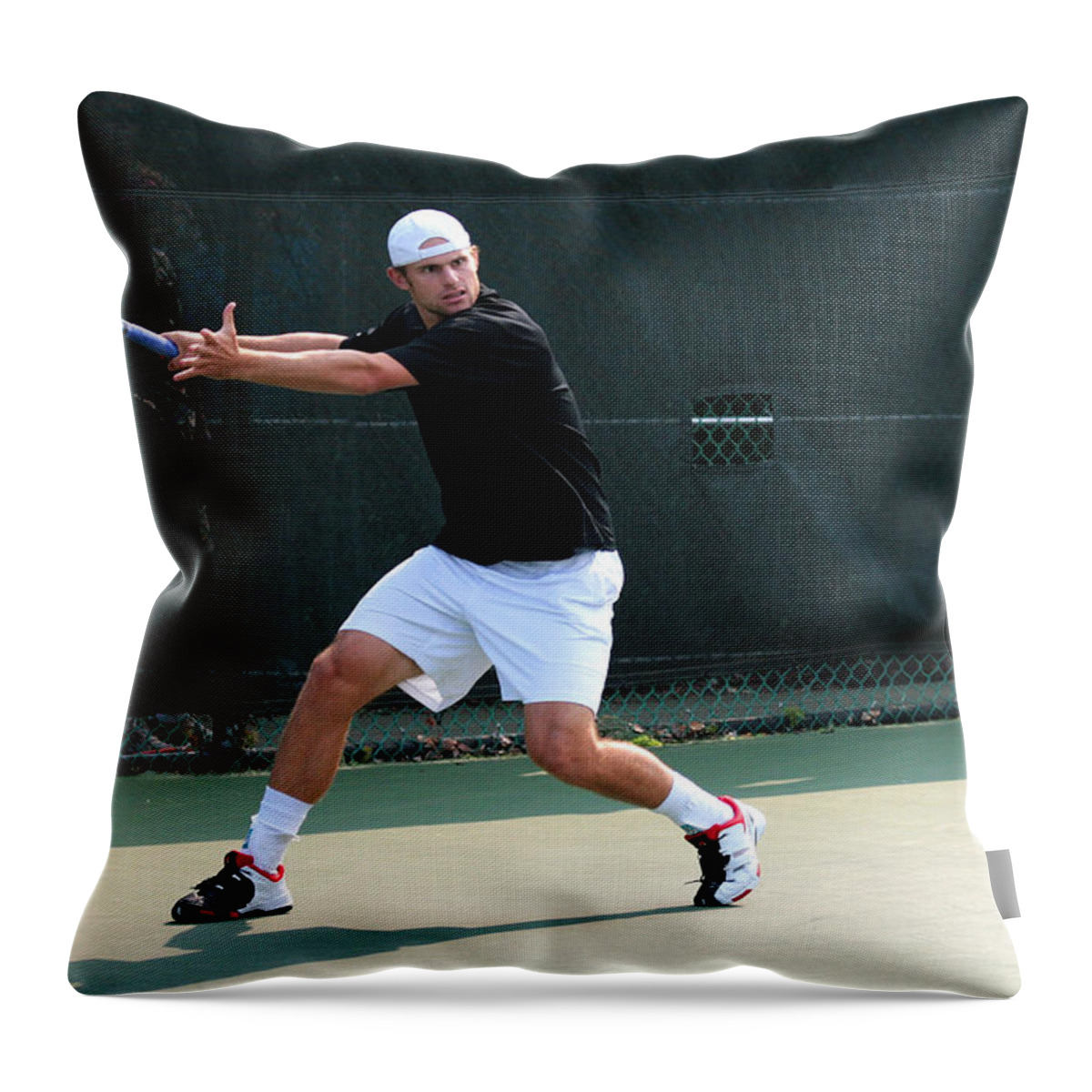 Andy Roddick Throw Pillow featuring the photograph Andy Roddick by James Marvin Phelps