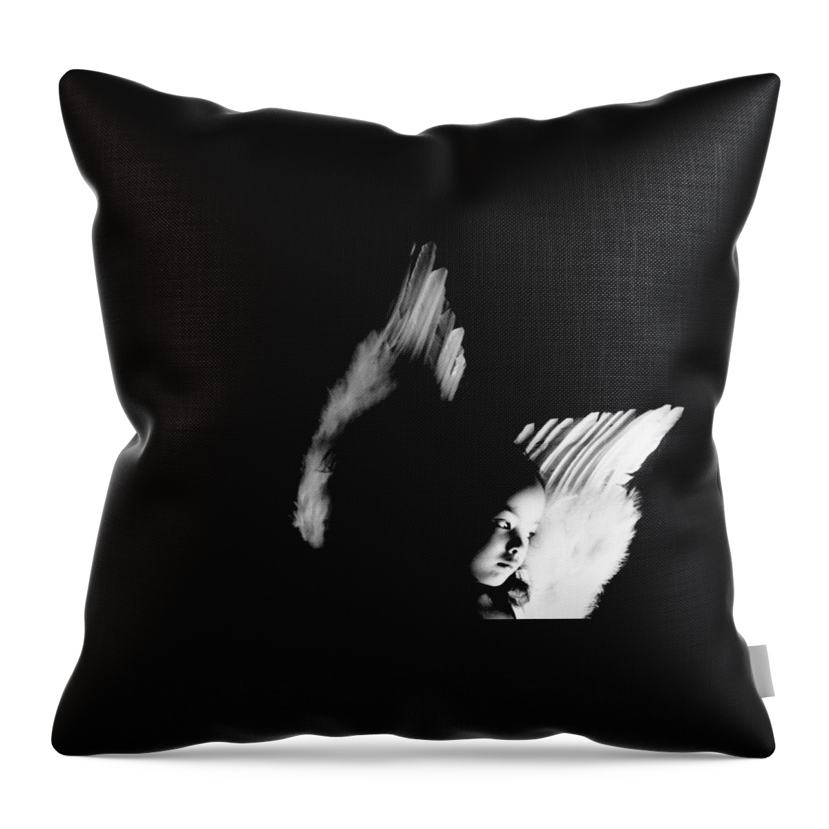 Angel Throw Pillow featuring the photograph Angel of thought by Jessica S