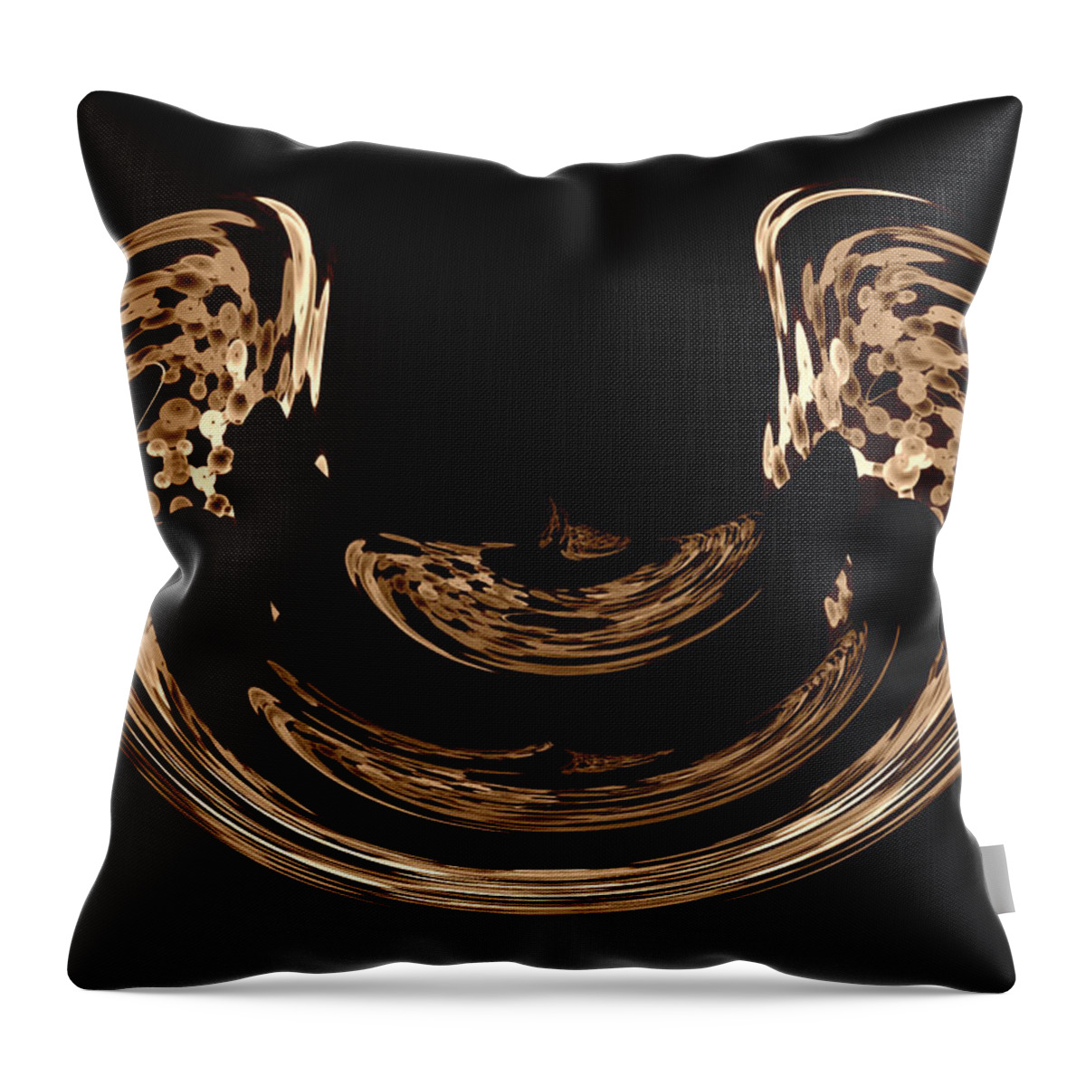 Modern Abstract Throw Pillow featuring the painting Angell Wings digital art by Georgeta Blanaru