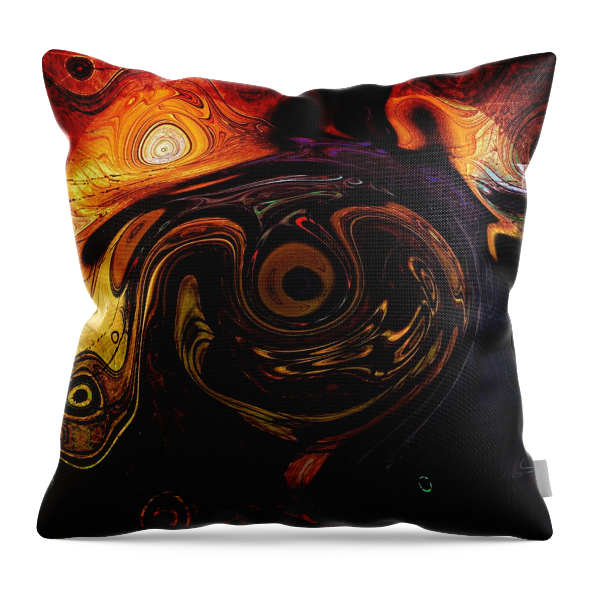 Digital Art Throw Pillow featuring the digital art Angels and Demons by Amanda Moore