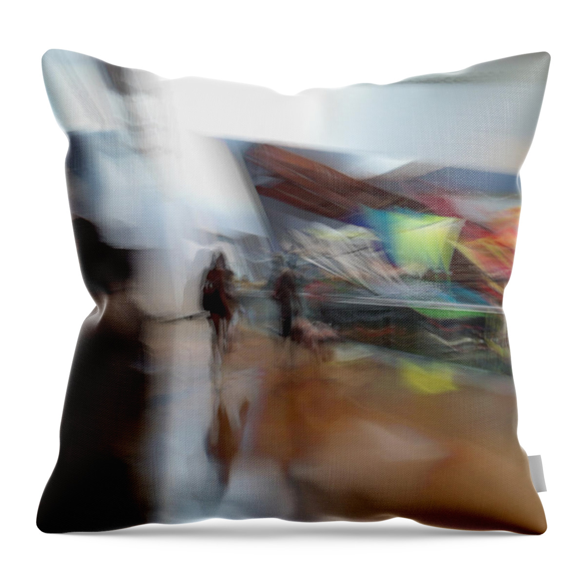 Impressionist Throw Pillow featuring the photograph Angularity by Alex Lapidus