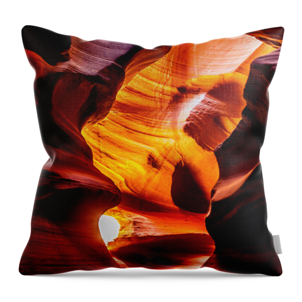 Antelope Canyon Throw Pillow featuring the photograph Exit Strategy by Az Jackson