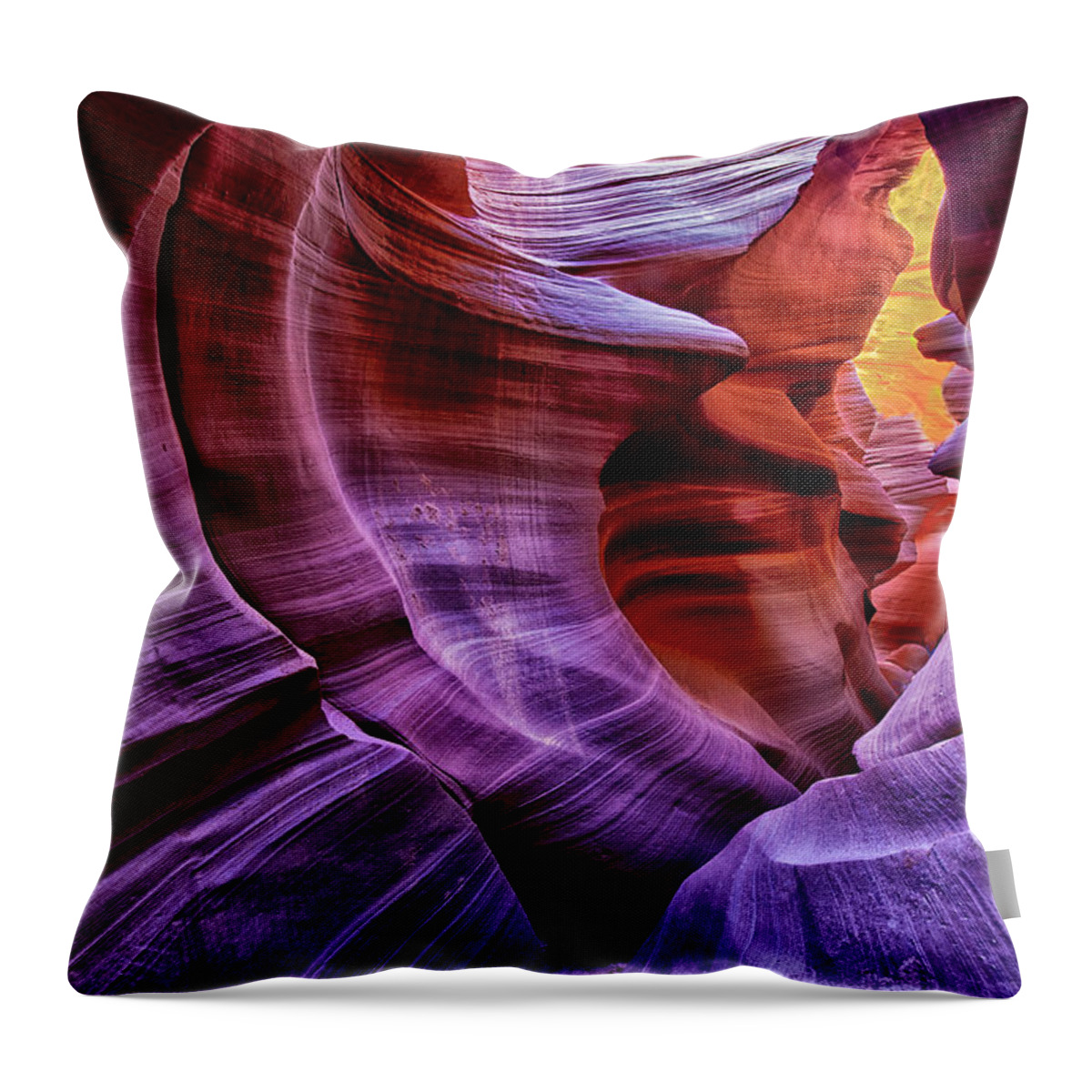 Tranquility Throw Pillow featuring the photograph Antelope Canyon. Page. Arizona by Sapna Reddy Photography