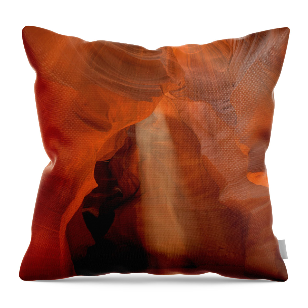 Rock Throw Pillow featuring the photograph Antelope Canyon Spirit Dance-11 by Alan Vance Ley