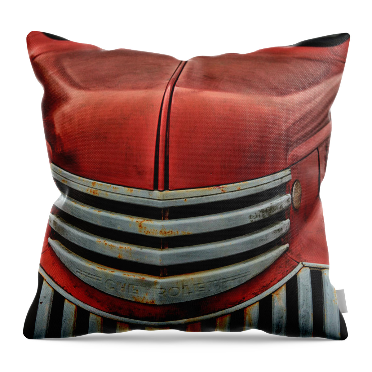 Fire Engine Throw Pillow featuring the photograph Antique Fire Engine by Karol Livote
