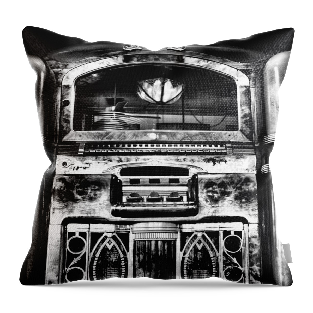 Juke Box Throw Pillow featuring the photograph Antique Ipod by Sally Bauer
