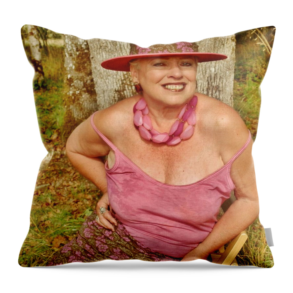 Portrait Throw Pillow featuring the photograph Antique Rose Pose by VLee Watson