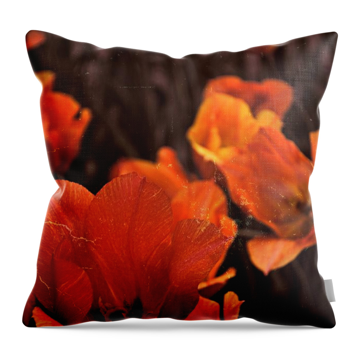 Tulip Throw Pillow featuring the photograph Antiqued Tulips by Michelle Calkins