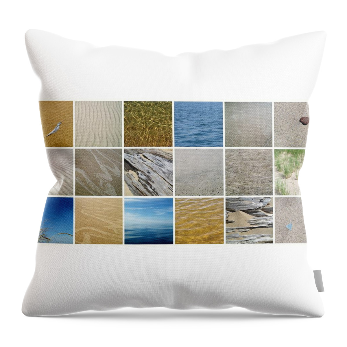 Great Lake Throw Pillow featuring the photograph April Beach 2.0 by Michelle Calkins