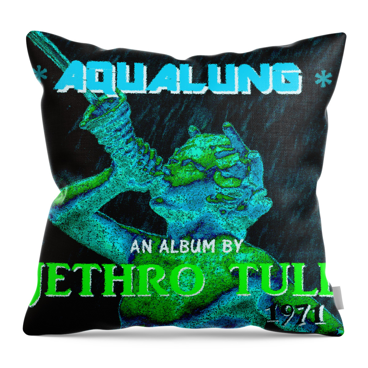 Aqualung Throw Pillow featuring the painting Aqualung 1971 by David Lee Thompson