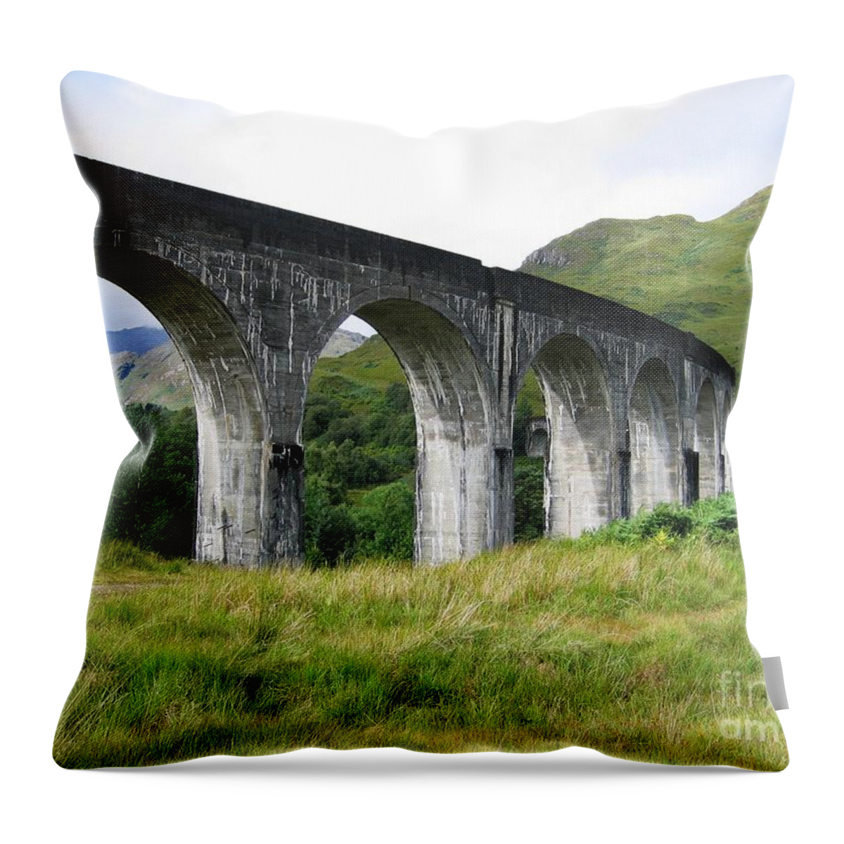 Scottish Highlands Throw Pillow featuring the photograph Arched Highlands by Denise Railey